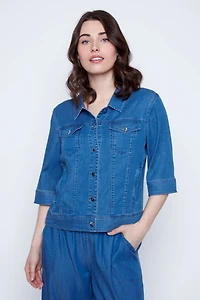 Solid Tencel jean jacket
