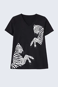 Zebra screen design t-shirt