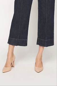 Wide Leg Jean Cropped Denim Pant