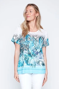 Le haut imprimé bordure