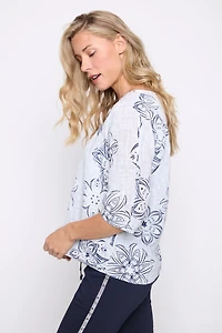 Mandala print cotton gauze top
