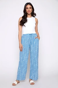 Stripe pull on pant