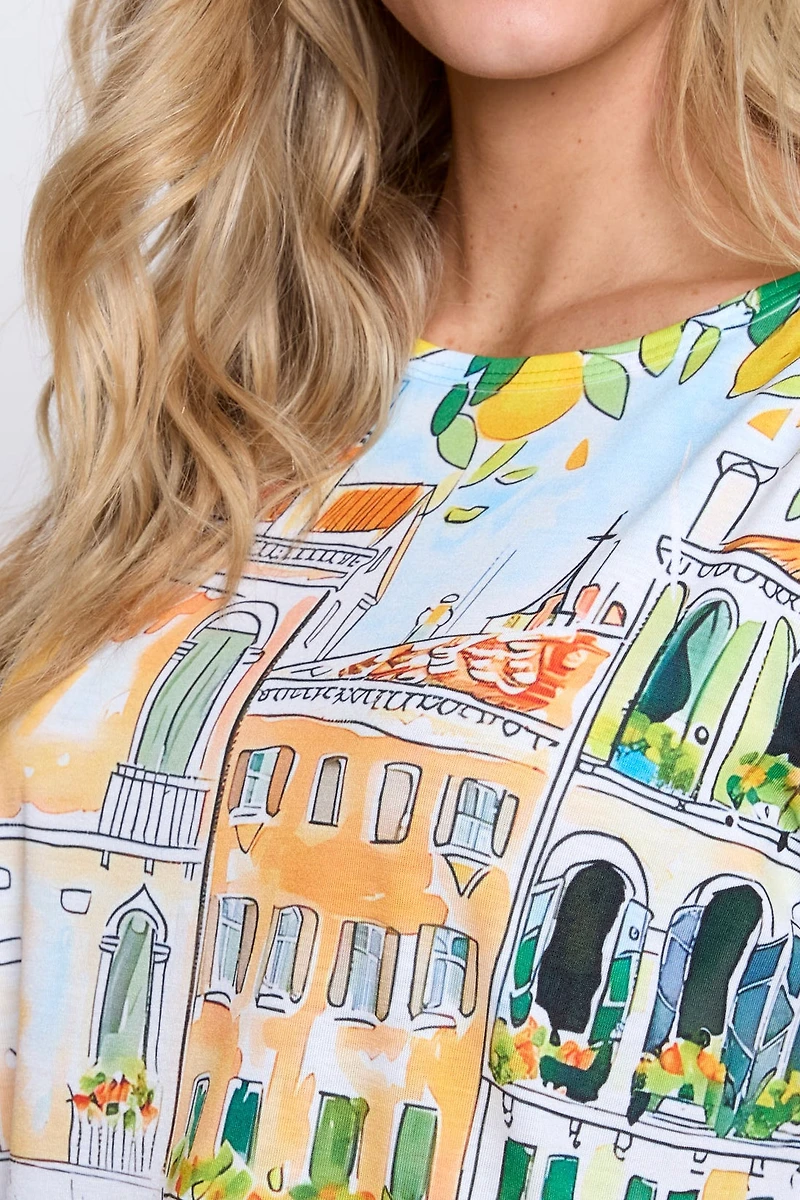 Landscape print t-shirt