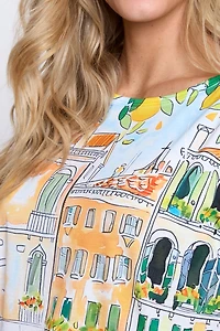 Landscape print t-shirt