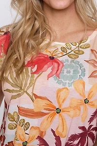 Tropical print t-shirt