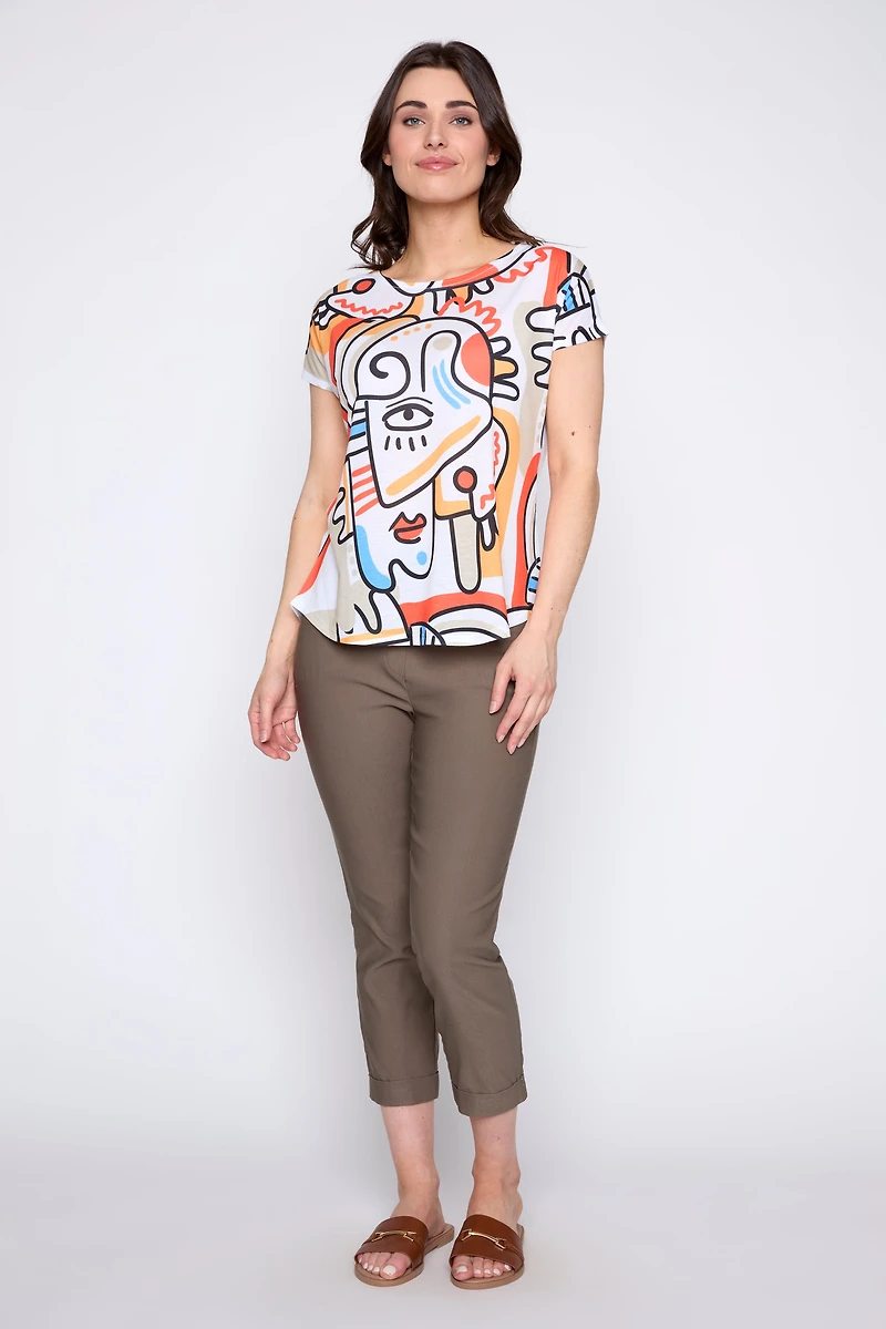 Le t-shirt imprimé Picasso abstrait