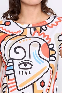 Abstract Picasso print t-shirt