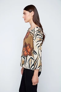 Zebra bloom print sweater