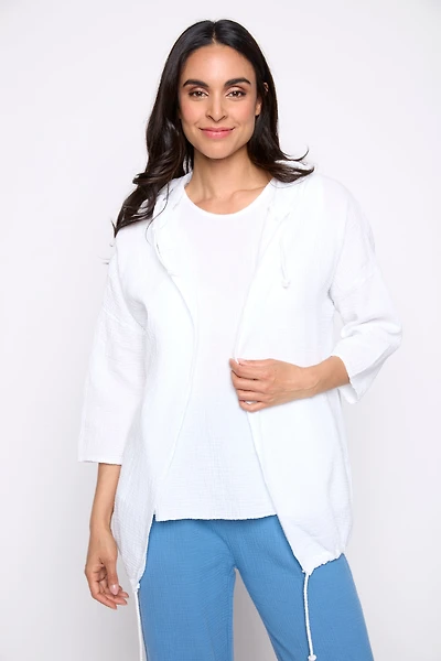 Cotton gauze hoodie