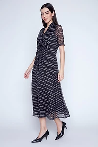 Polka dot mesh dress