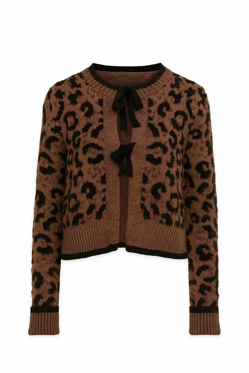 Le cardigan à imprimé animalier