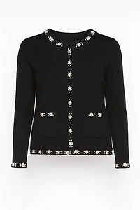 Pearl trim cardigan