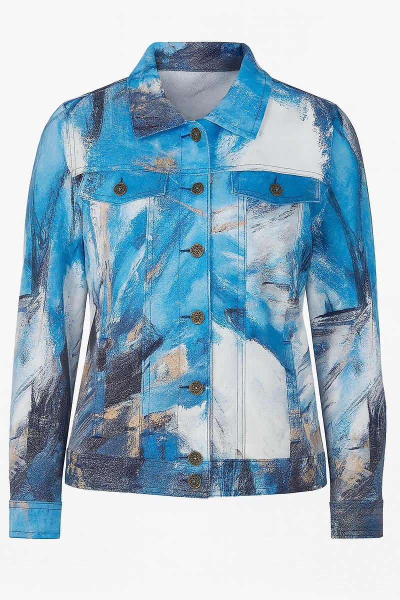 Abstract design jean style jacket