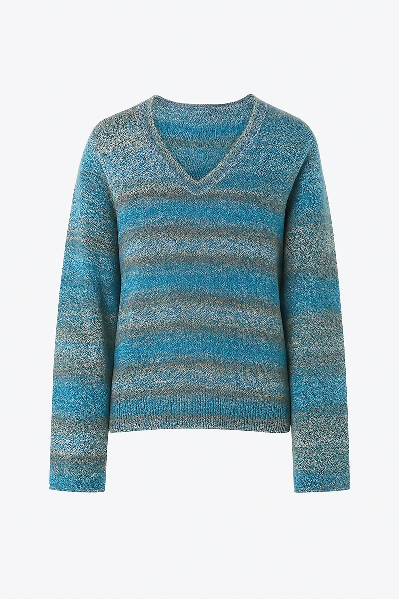 Cotton space dye sweater