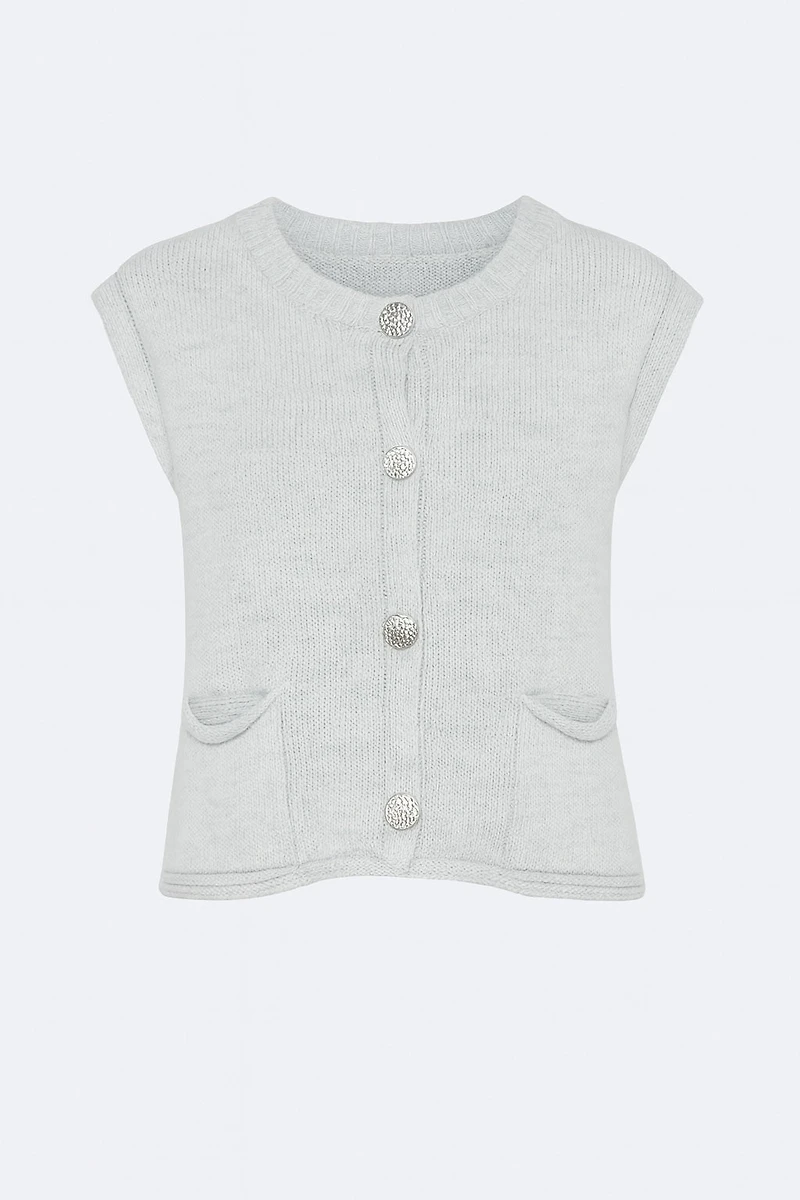Le gilet côtelé avec poches