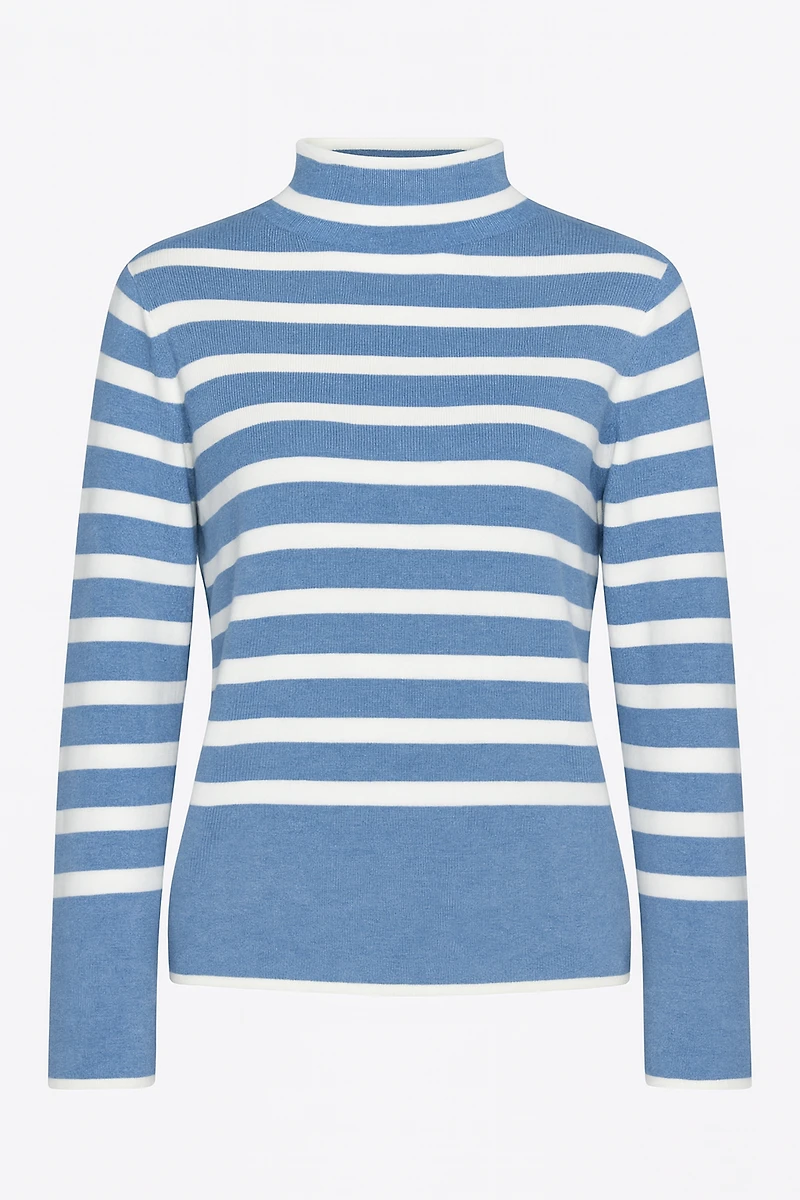 Bell sleeve stripe sweater