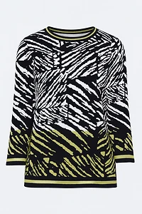 Printed light weight knit sweater