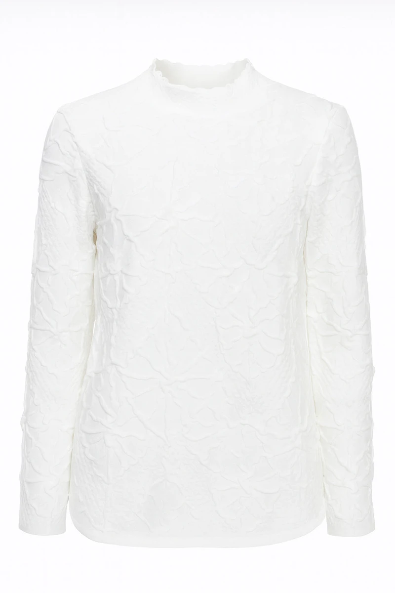 Floral embossed sweater