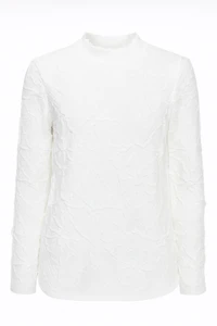 Floral embossed sweater