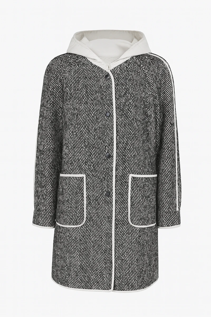 Herringbone fooler coat