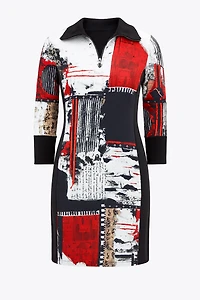 La robe à imprimé abstrait