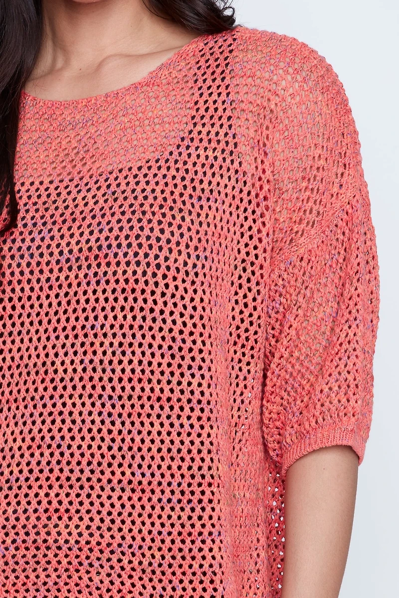 Le pull crocheté en coton