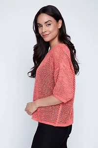 Cotton crochet sweater