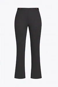 Check print straight leg pdr pant