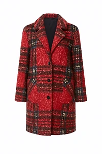 Plaid boucle jacket
