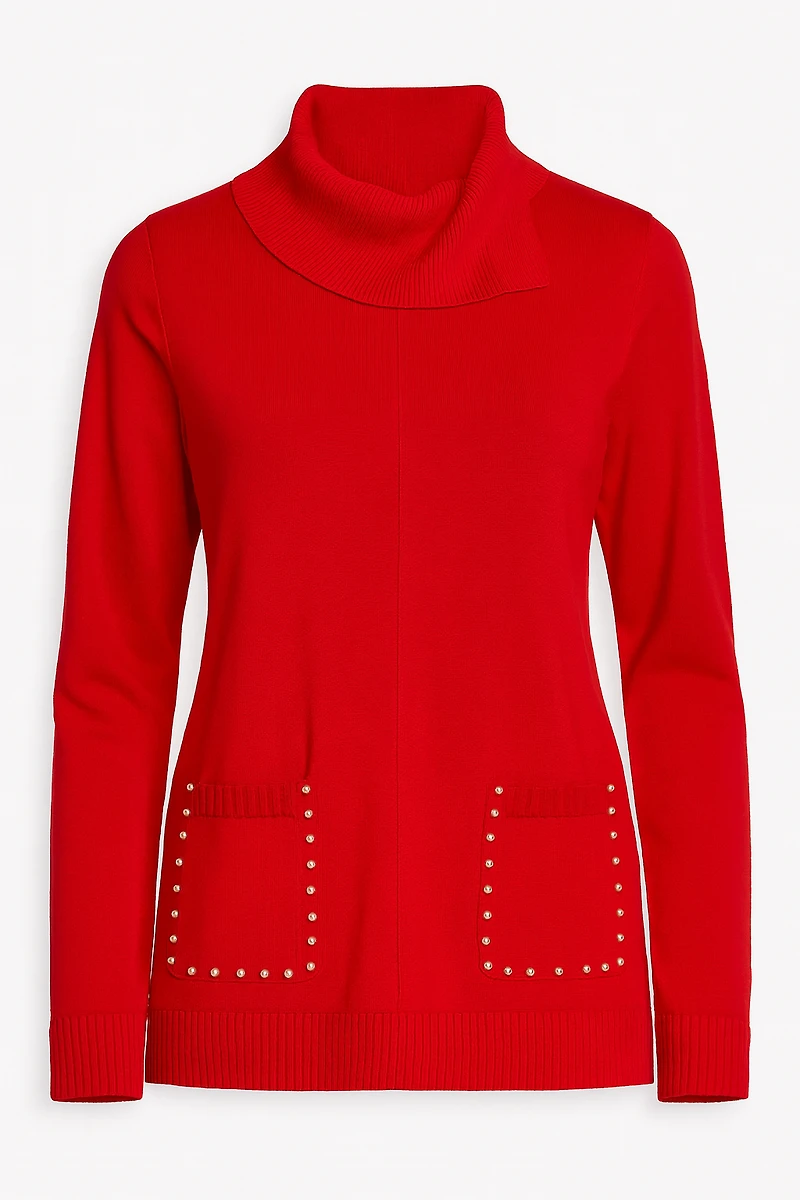 Pearl pocket detail tunic