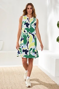 Printed A-line golf dress