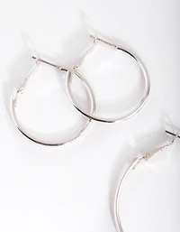 Silver Sleeper Round Hoop Trio