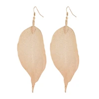Gold Natural Leaf Earrings