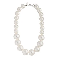 Short Graduating Single Strand Pearl Necklace