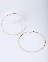 Gold Flat Edge Hoop 9cm Earring Pack
