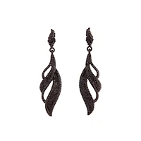Black Diamante Oscar Earrings