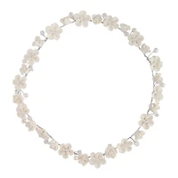 Bandeau Fleur Blanche Perle Halo