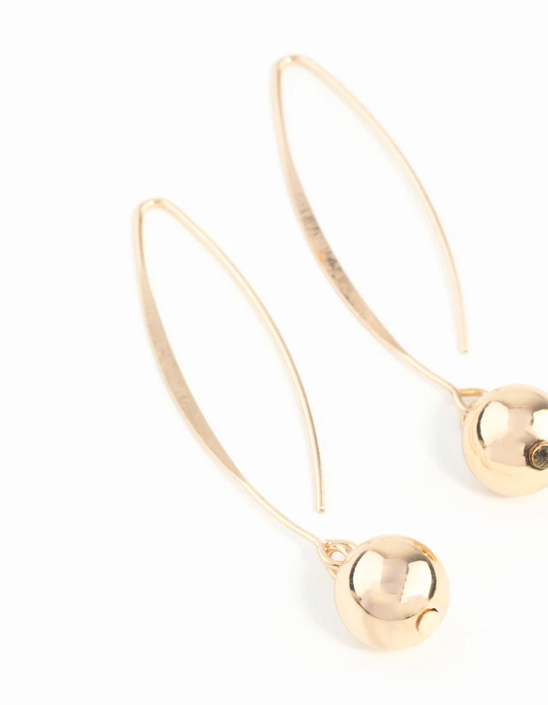 Gold Fireball Thread Earrings