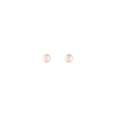 Rose Gold Texture Ball Stud Earrings