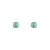 Shiny Green Ball Stud Earrings
