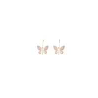 Rose Gold Butterfly Stud Earrings
