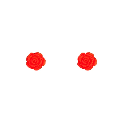 Acrylic Pop Orange Rose Stud