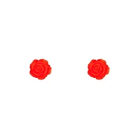Acrylic Pop Orange Rose Stud