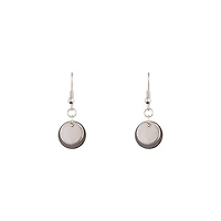 Double Metal Disc Drop Earrings
