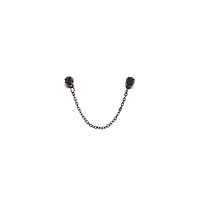 Black Double Diamante Chain Stud Earrings