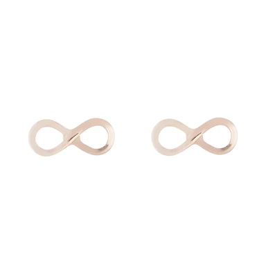 Rose Gold Infinity Stud Earrings