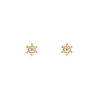 Gold Snowflake Stud Earrings