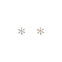 Silver Snowflake Stud Earrings
