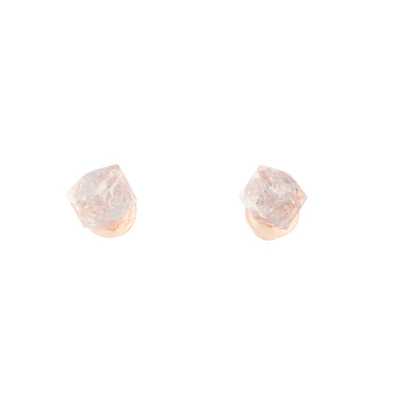Pink 3D Cube Stud Earrings