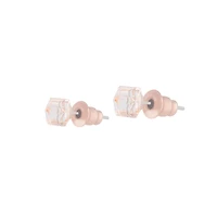 Pink 3D Cube Stud Earrings